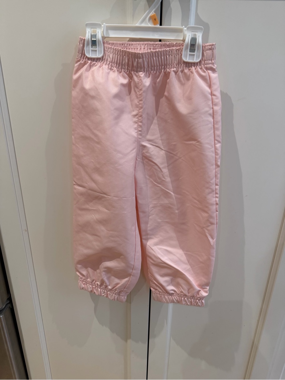 Joe Fresh Light Pink Elastic-Waist Kids rain windbreaker Bottoms